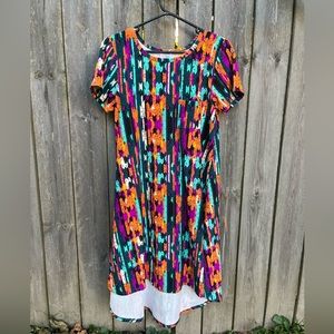 LuLaRoe Tribal Print Carly Swing Dress High Size XS